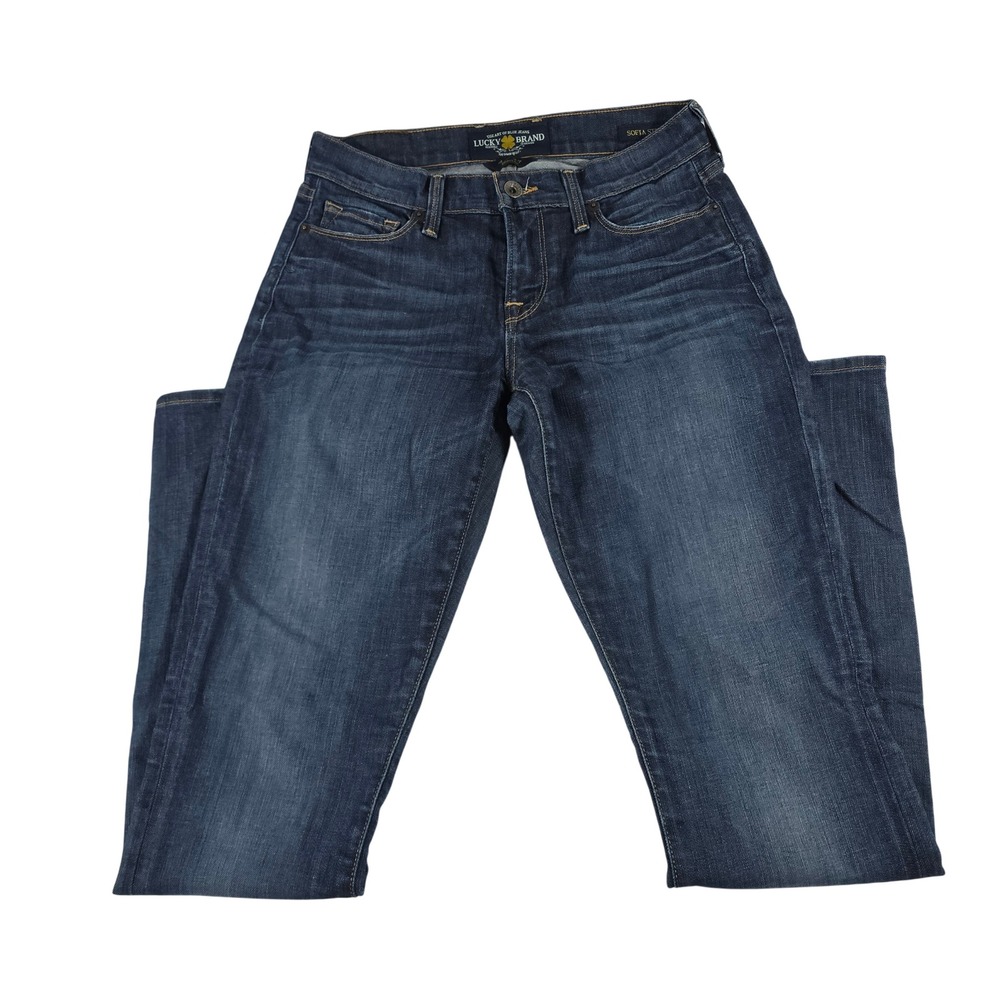 Lucky Brand Sofia Straight‎ Leg Jeans Dark Wash Blue Denim Womens 4/27 Regular